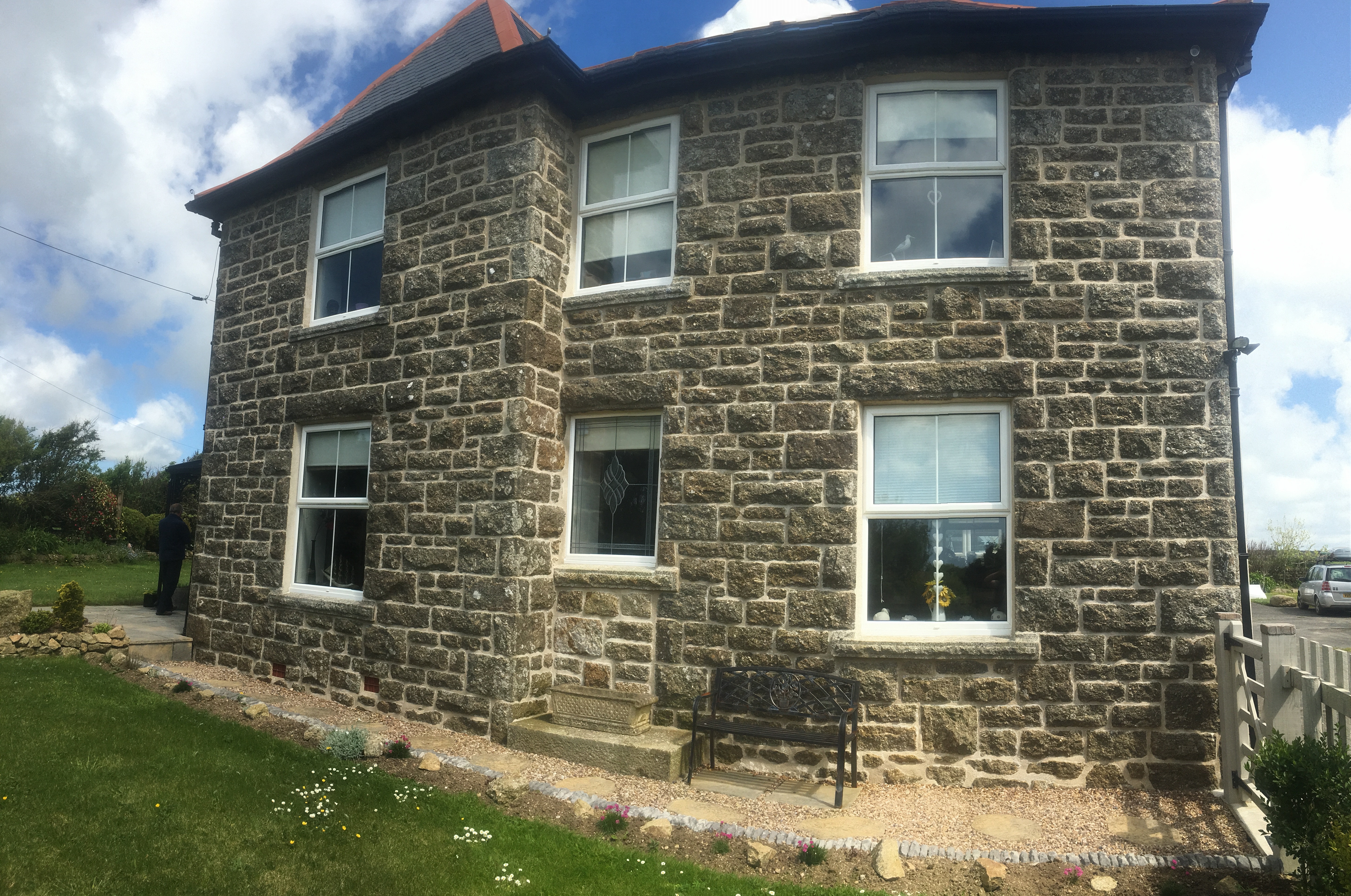 Cornish farmhouse pointed in lime