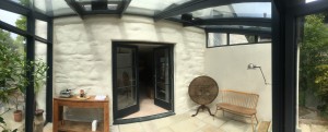 conservatory baggrubb rendered in lime 