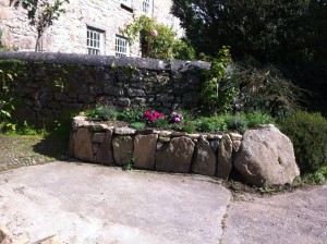 Planter built up to make gardening easy.