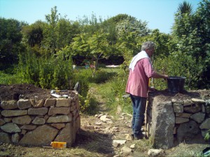 My father on the tools