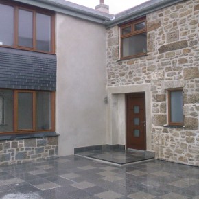 This job was a bit of a showcase of different applications of lime creating a contemporary look.