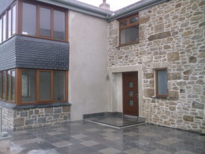 This job was a bit of a showcase of different applications of lime creating a contemporary look.