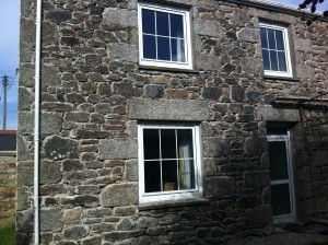 This was a mammoth hack out. The farmers who owned the house previously had used a very strong mix . Causing plenty of damage to the stone and making  it a very difficult job to get it all out