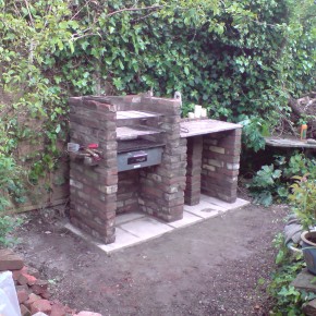 Marble tops found on site And a nice little beer shelf formed in slate