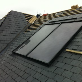 Flush solar panels were also installed.