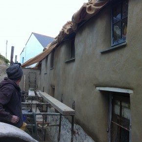 Traditional Cornish lime render