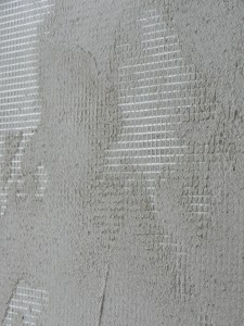 Lime plaster with mesh