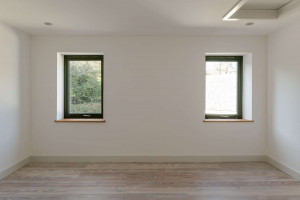 New bedroom in new extension in Cornish renovation